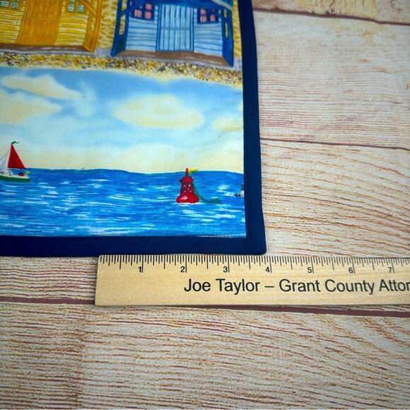 Four Handmade Placemats Lighthouses Nautical Beach Shacks - MULTICOLORED - Picture 6 of 6